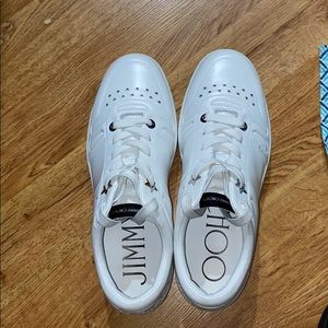 Jimmy choo all white low tops